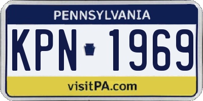 PA license plate KPN1969