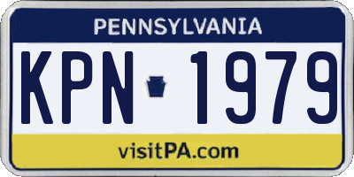 PA license plate KPN1979