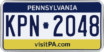 PA license plate KPN2048