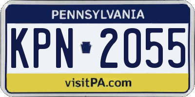 PA license plate KPN2055