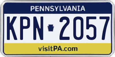 PA license plate KPN2057