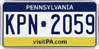 PA license plate KPN2059