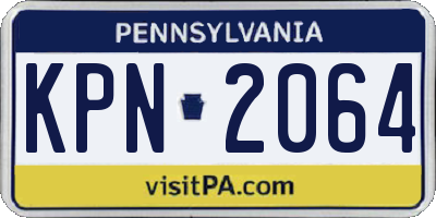 PA license plate KPN2064
