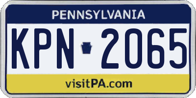 PA license plate KPN2065