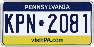 PA license plate KPN2081