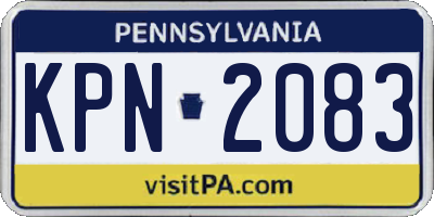 PA license plate KPN2083