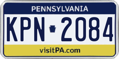 PA license plate KPN2084