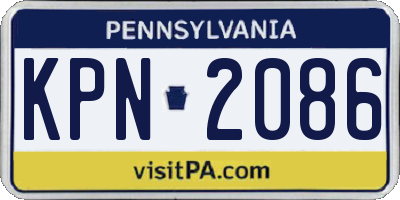 PA license plate KPN2086