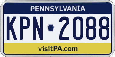 PA license plate KPN2088