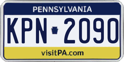 PA license plate KPN2090