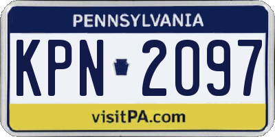 PA license plate KPN2097