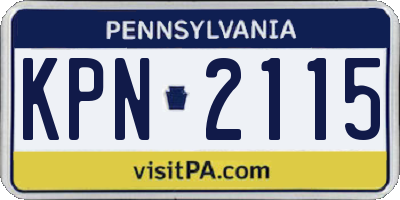 PA license plate KPN2115