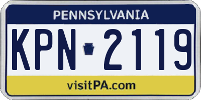 PA license plate KPN2119