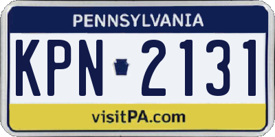 PA license plate KPN2131