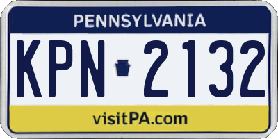 PA license plate KPN2132