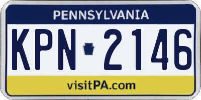PA license plate KPN2146