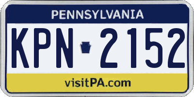 PA license plate KPN2152