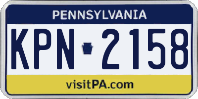 PA license plate KPN2158