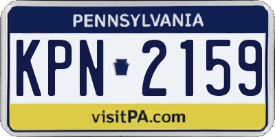 PA license plate KPN2159