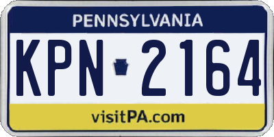 PA license plate KPN2164