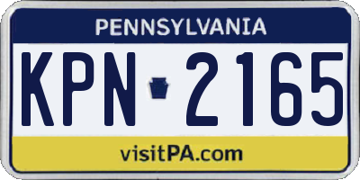 PA license plate KPN2165