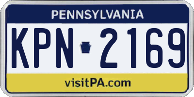 PA license plate KPN2169