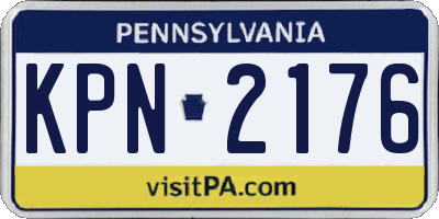 PA license plate KPN2176