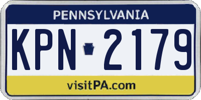 PA license plate KPN2179