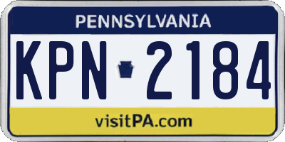 PA license plate KPN2184