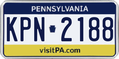 PA license plate KPN2188