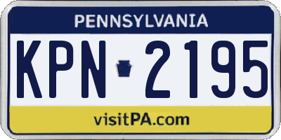 PA license plate KPN2195
