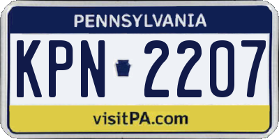 PA license plate KPN2207