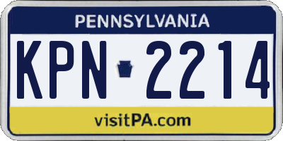 PA license plate KPN2214
