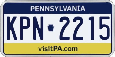 PA license plate KPN2215