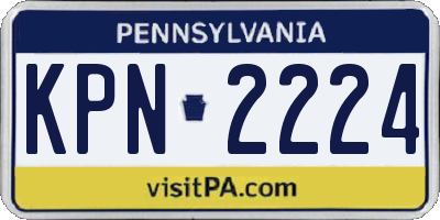 PA license plate KPN2224