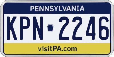 PA license plate KPN2246