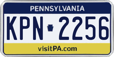 PA license plate KPN2256