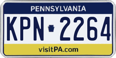 PA license plate KPN2264