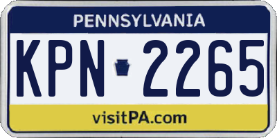 PA license plate KPN2265