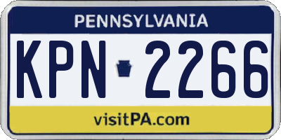 PA license plate KPN2266