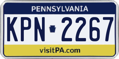 PA license plate KPN2267