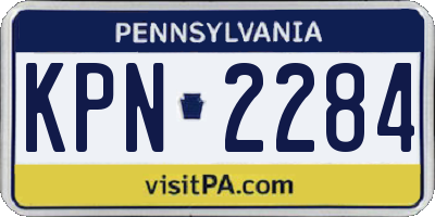 PA license plate KPN2284