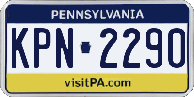 PA license plate KPN2290