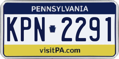 PA license plate KPN2291