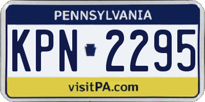 PA license plate KPN2295