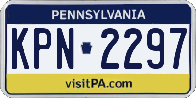 PA license plate KPN2297
