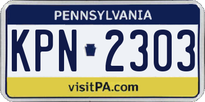 PA license plate KPN2303