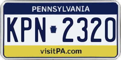 PA license plate KPN2320