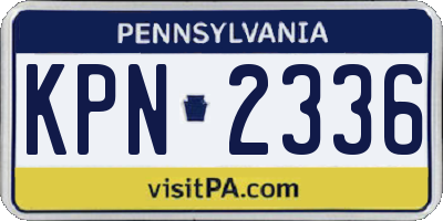 PA license plate KPN2336