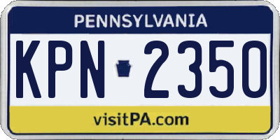PA license plate KPN2350